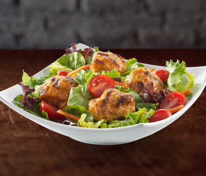cooked perfect fire grilled chunks salad