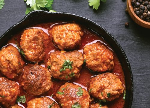 hmf foodservice channels restaurants meatballs in pan